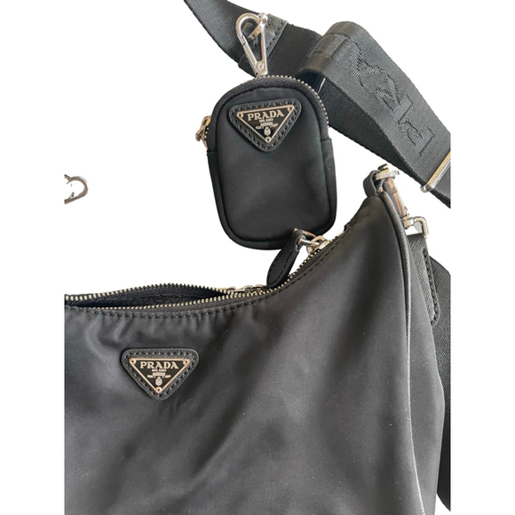 Authentic PRADA RE-Edition 2005 Shoulder Bag 1BH204 Black Nylon #36634584 - Picture 9 of 15